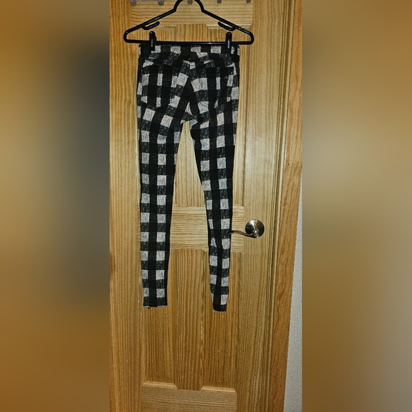 Rag & Bone Buffalo Checkered Black/White Pants Size 25 - Picture 4 of 5